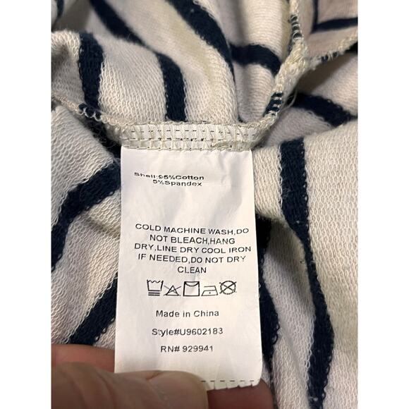 Weekend Suzanne Betro Womens Plus Size 2X Beige Stripe Knit Top Long‎ Sleeve - Picture 5 of 7